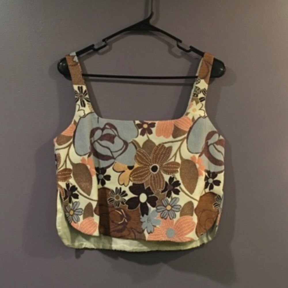 Zara Trafaluc Floral crop top